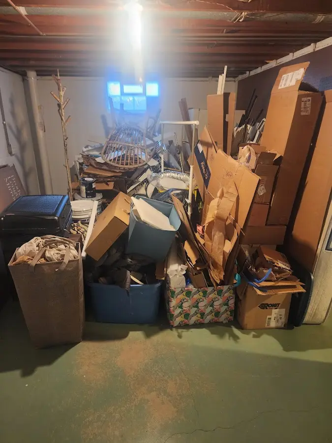 Roll-off dumpster container at job site for 20 Yard Dumpster Rental in South San Gabriel